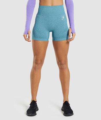 Szorty Damskie Gymshark Vital Seamless 2.0 Turkusowe | PL 2389SGL